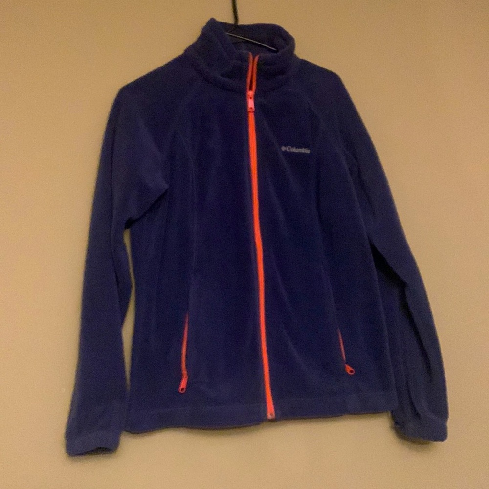 Columbia Purple Benton Springs Women's Medium Jacket with Pink Zipper